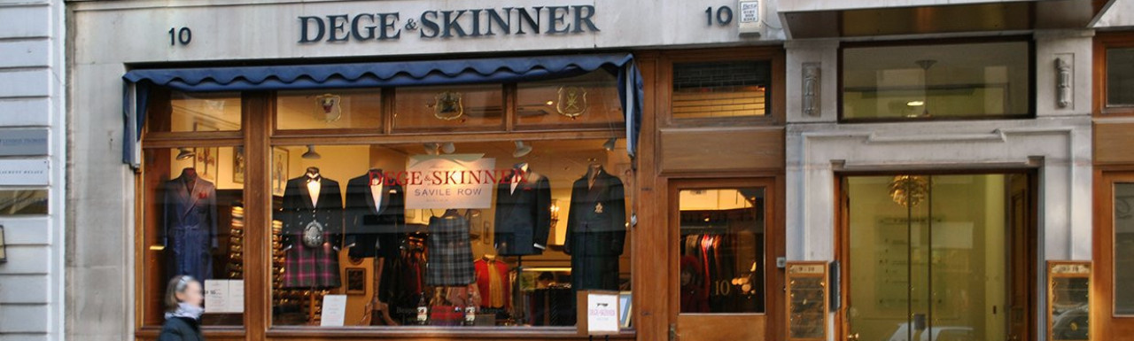 Dege & Skinner at 10 Savile Row in Mayfair, London W1.