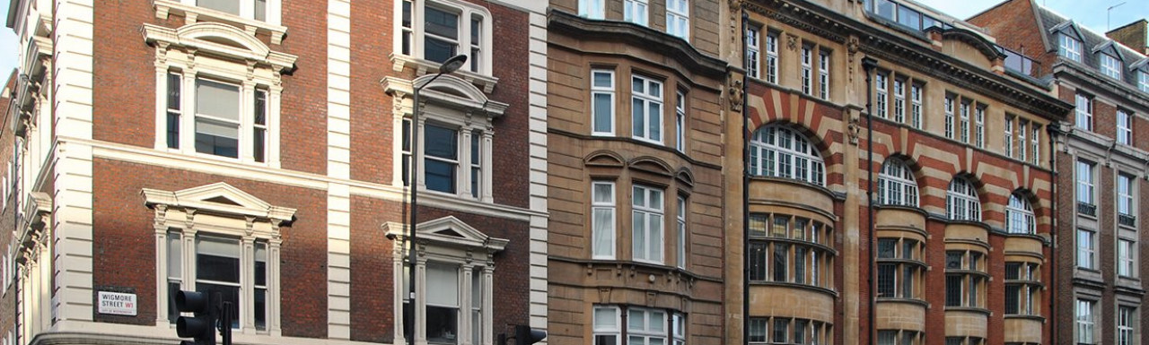 104 Wigmore Street building in Marylebone, London W1.