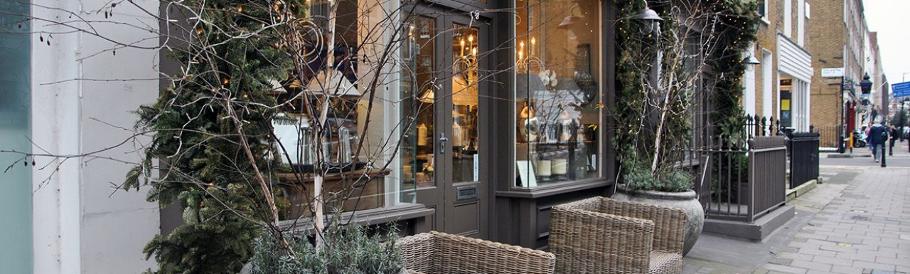 McGlashan's Interiors furniture shop at 108 Crawford Street in Marylebone, London W1.