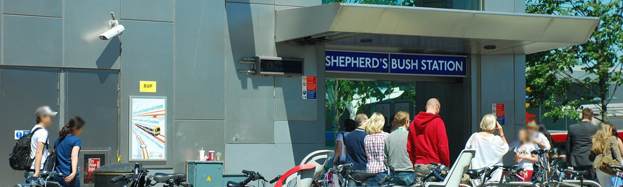 Shepherd's Bush Station in London W12.