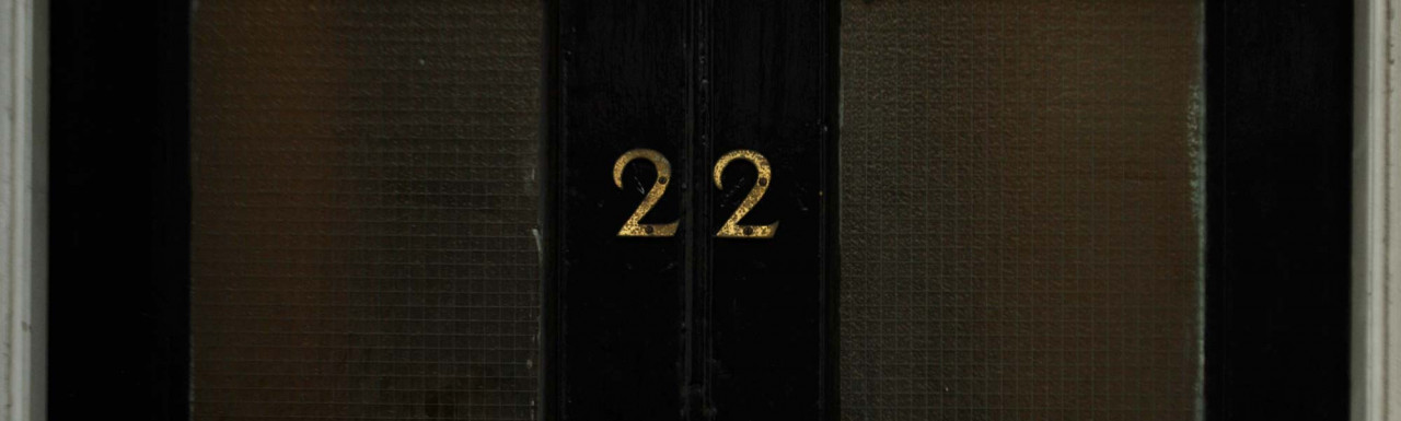 22 Gloucester Terrace front door.