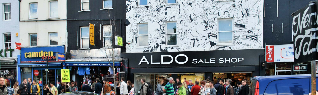 Aldo shoe store at 231-233 Camden High Street in 2012