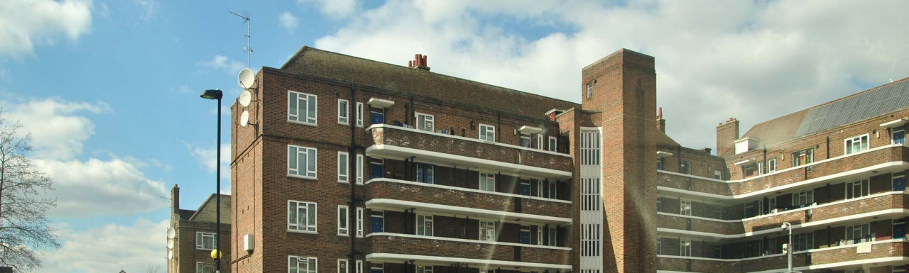 Linslade House on Whiston Estate in London E2.