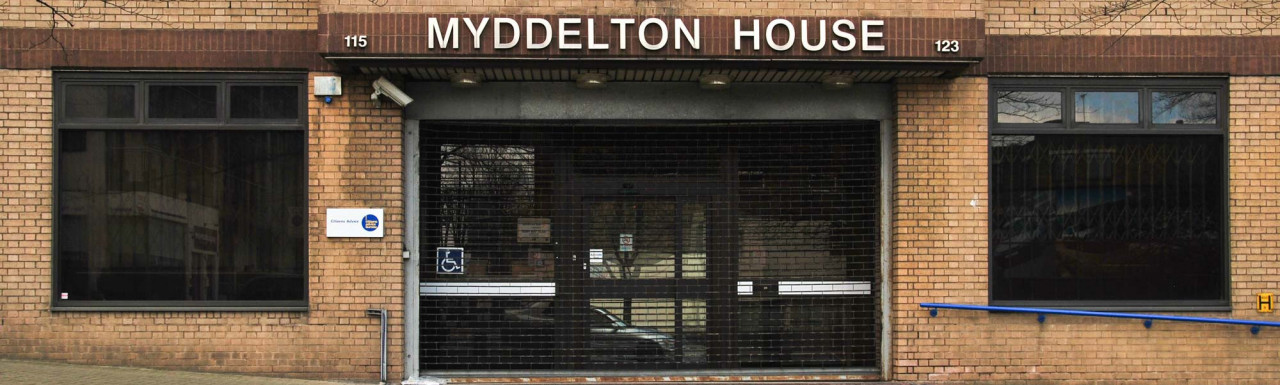 Myddelton House entrance in 2013.