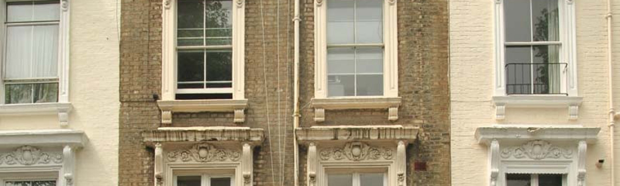 Victorian terraced house at 13 Queensborough Terrace in Bayswater, London W2.