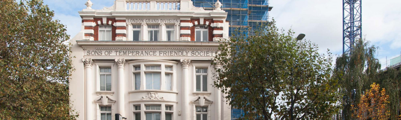 Sons of Temperance Friendly Society building at 176 Blackfriars Road in London SE1.
