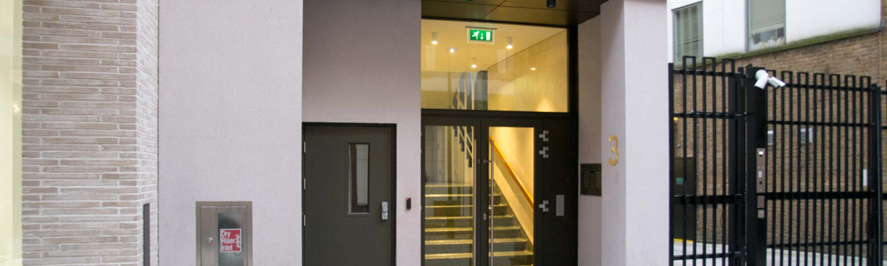 Entrance to Stirling court apartments at 3 Marshall Street.