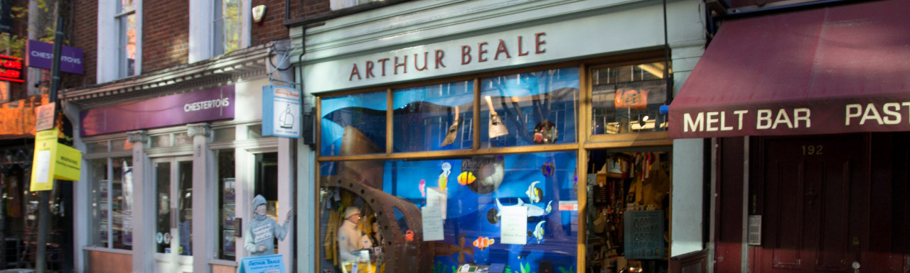 Arthur Beale shop at 194 Shaftesbury Avenue, London WC2