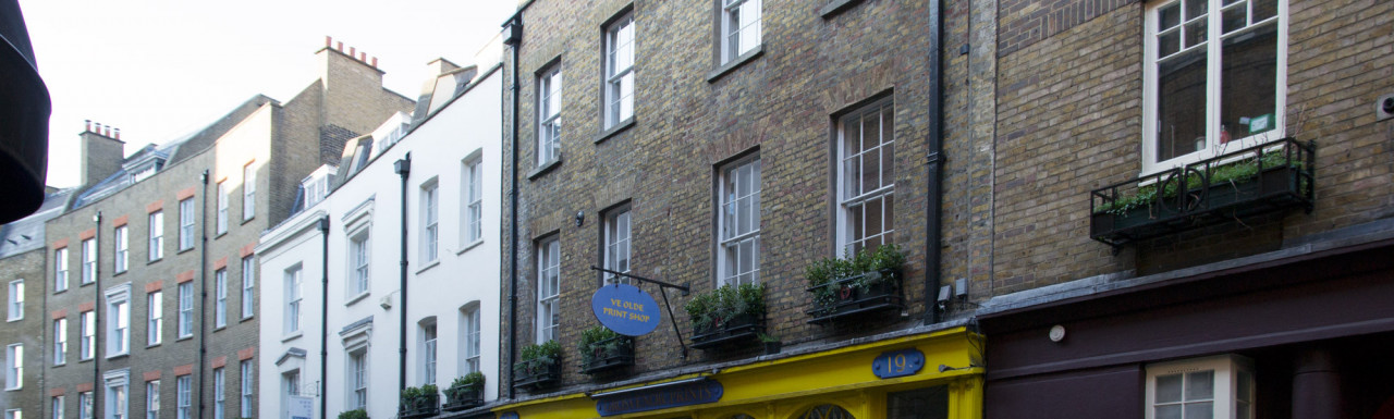 Ye Olde Print Shop at 17-19 Shelton Street, London 2019.