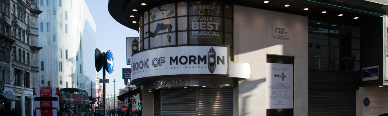 Book of Mormon at Prince of Wales Theatre in January 2019.