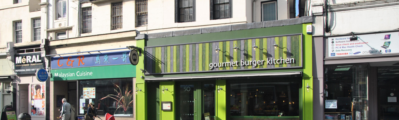 Gourmet Burger Kitchen at 50 Westbourne Grove in 2014.