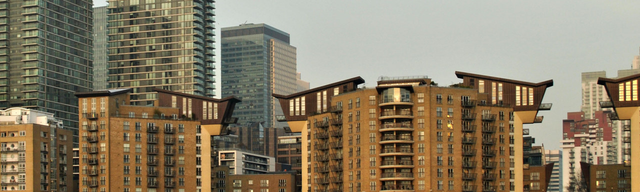Pierpoint Building on Westferry Road; view from the River Thames.  
