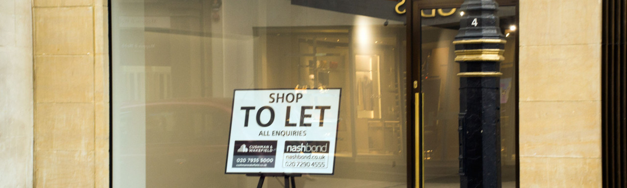 Shop To Let - Advertised by Nash Bond and Cushman & Wakefield in May 2019.