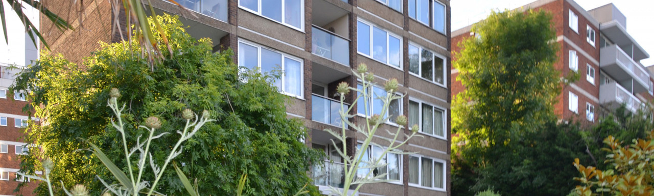 Eros House apartments on Wimbledon Park Road, London SW19.
