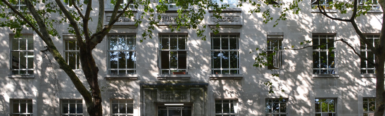 London School of Hygiene and Tropical Diseases; Malet Street elevation.