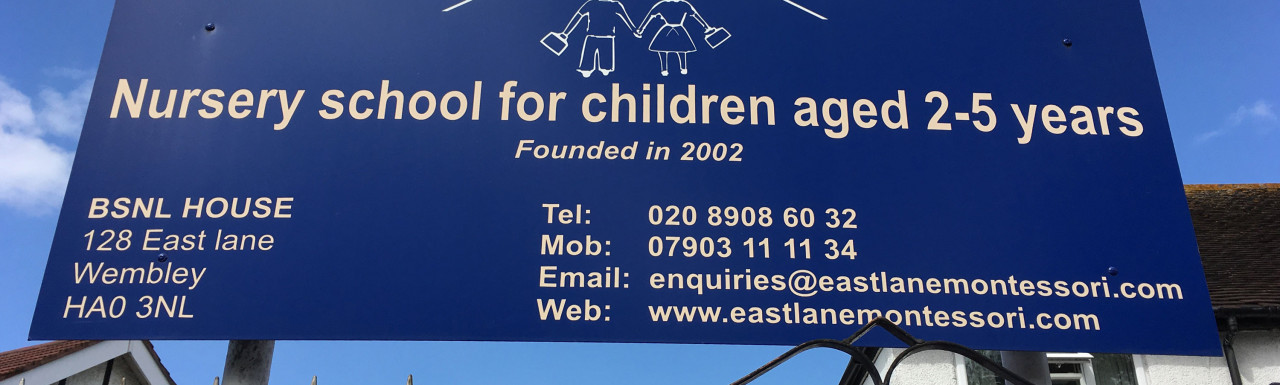 East Lane Montessori School for children aged 2-5.