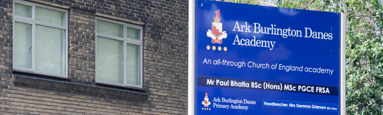 Ark Burlington Danes Academy on Wood Lane in White City, London W12.