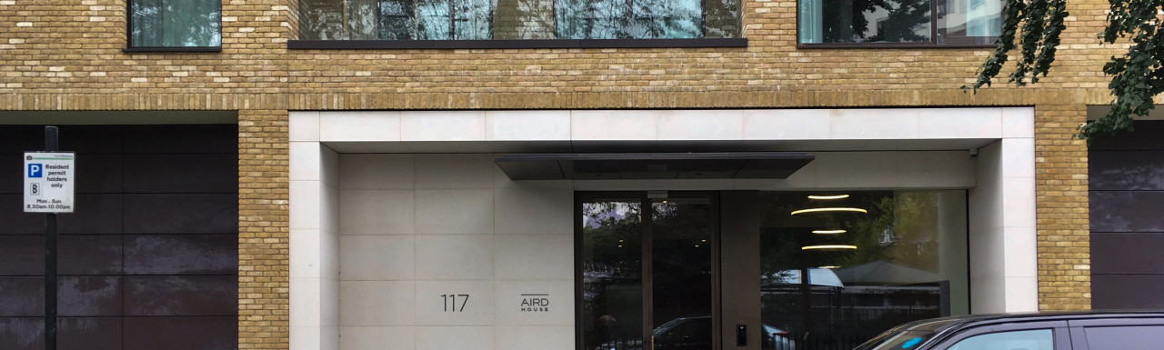 Entrance to Aird House at 117 Inverness Terrace, London W2.