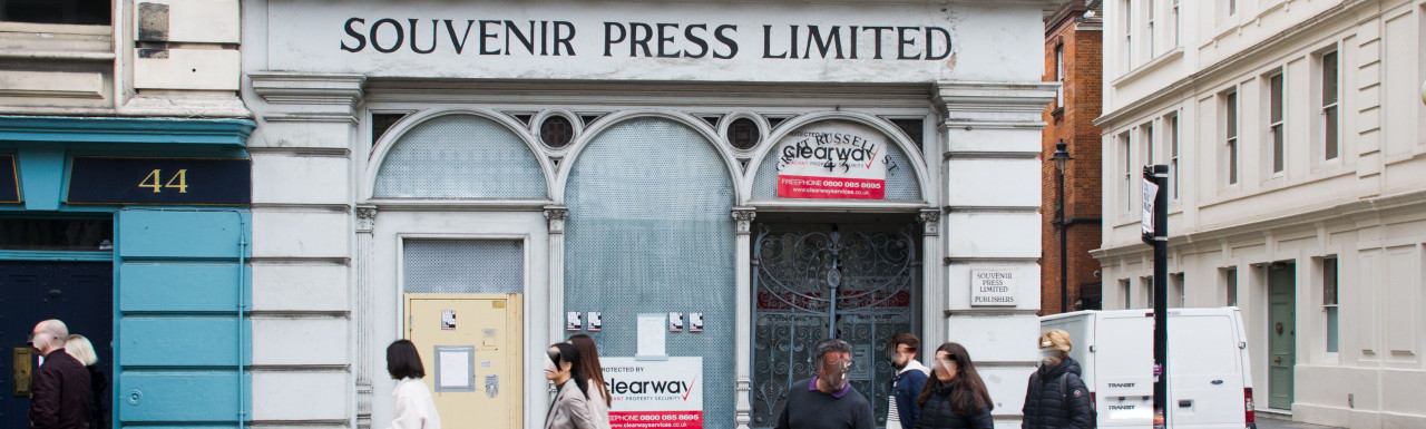 Souvenir Press Limited has closed at 43 Great Russell Street