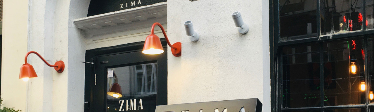 Russian restaurant Zima at 45 Frith Street building in Soho, London W1.