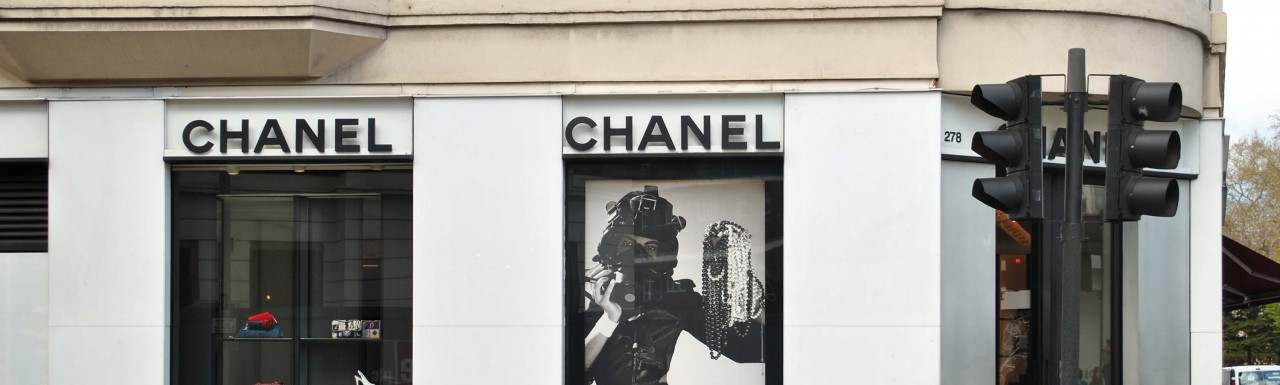 Chanel store windows at Crompton Court in 2012.