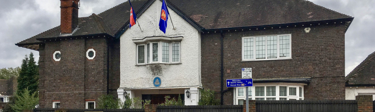Embassy of Cambodia building at 64 Brondesbury Park in London NW6