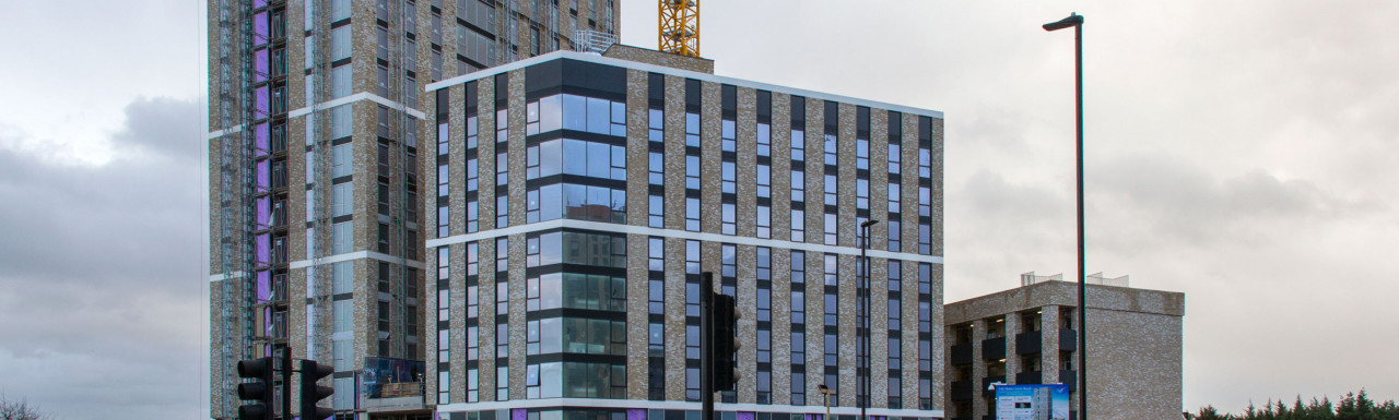 New student halls development by Imperial College on 140 Wales Farm Road, North Acton, london W3. 