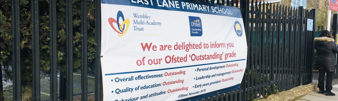 East Lane Primary School has been rated 'Outstanding' by Ofsted.
