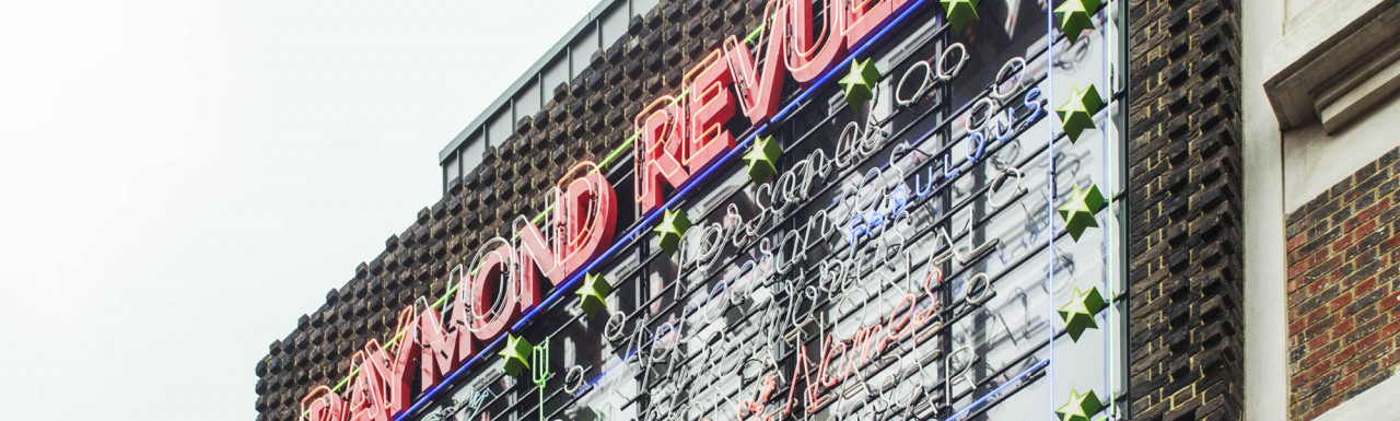 Raymond Revue Bar sign on Brewer Street.