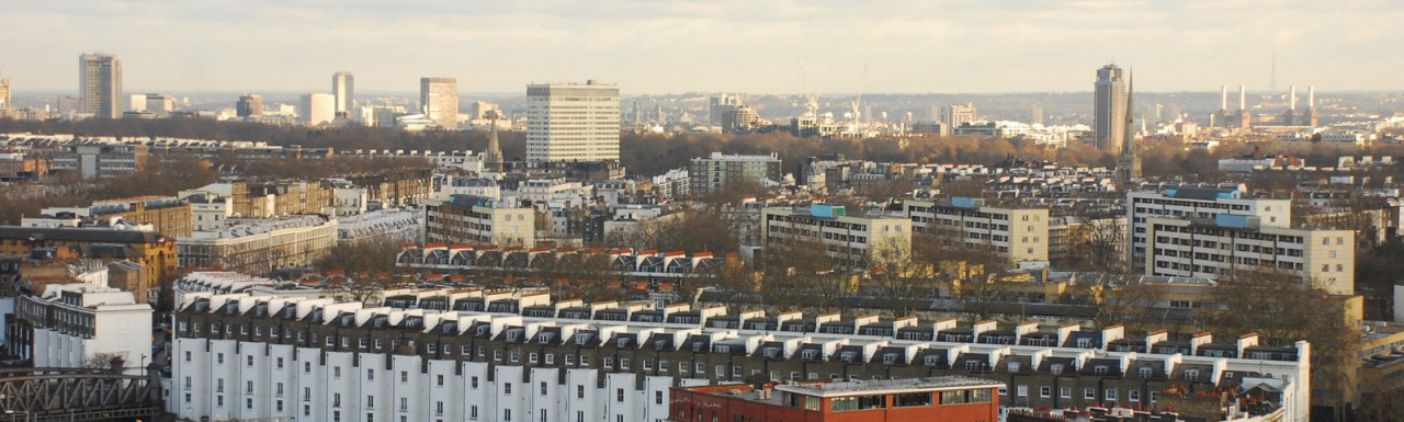 View to Westway, Gloucester Terrace and the Porchester Building from Brinklow House.