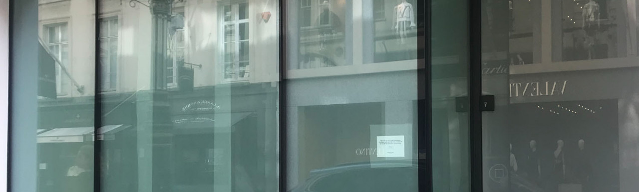 Michael Kors Collection windows at 9 Old Bond Street.  