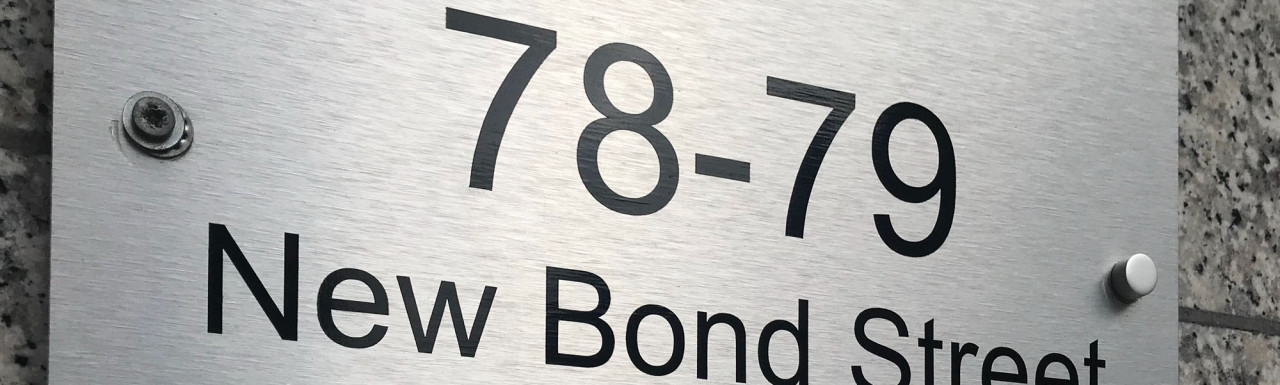 78-79 New Bond Street signage.