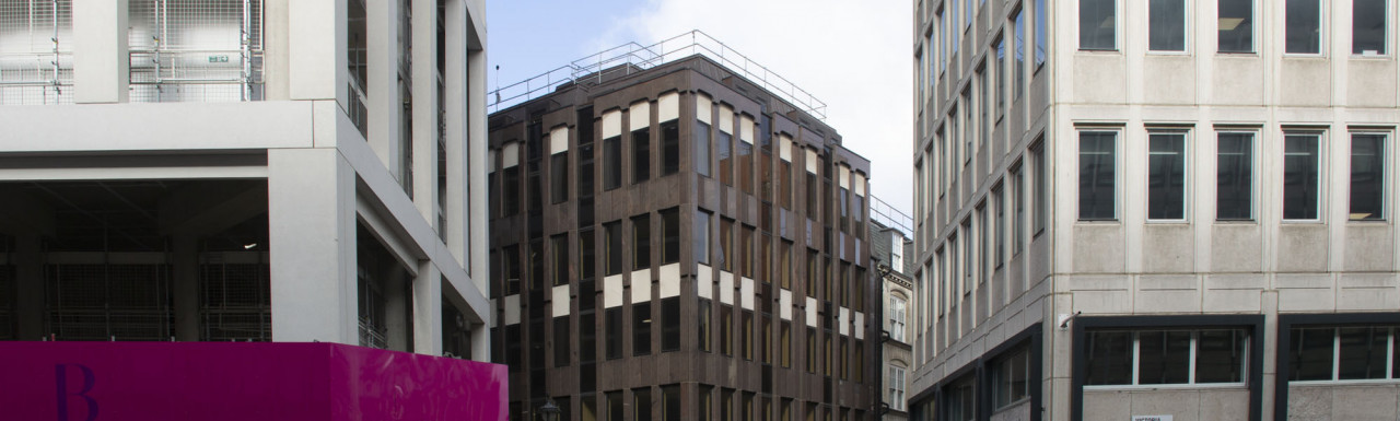 19 Dacre Street building behind The Broadway development before the start of the demolishing works in autumn 2020. View from Victoria Street.