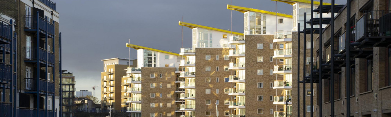 Marina Heights apartments at Basin Approach, Limehouse Basin, London E14.