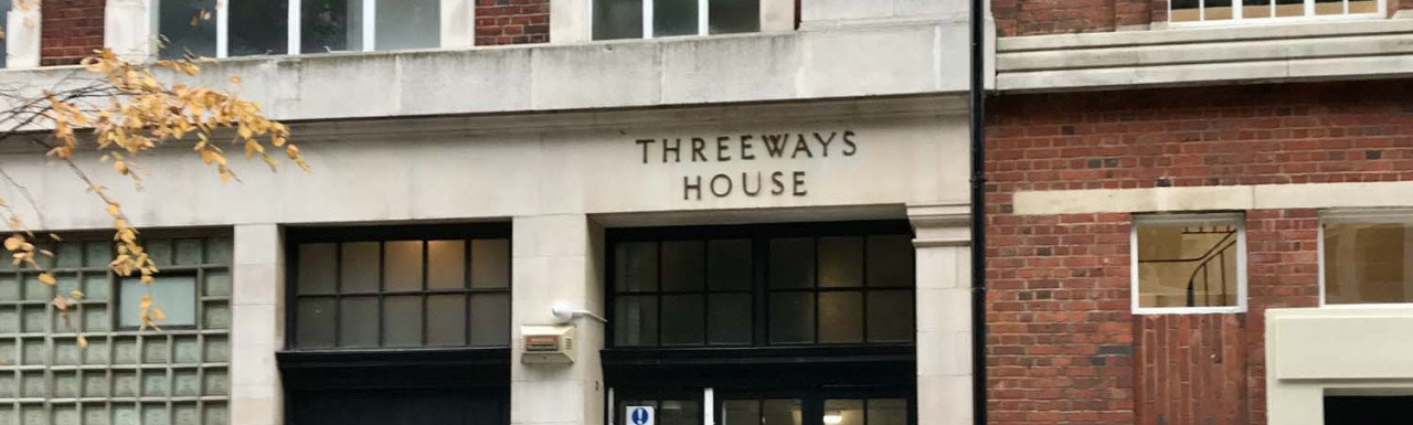 Entrance to Threeways House on Great Titchfield Street.