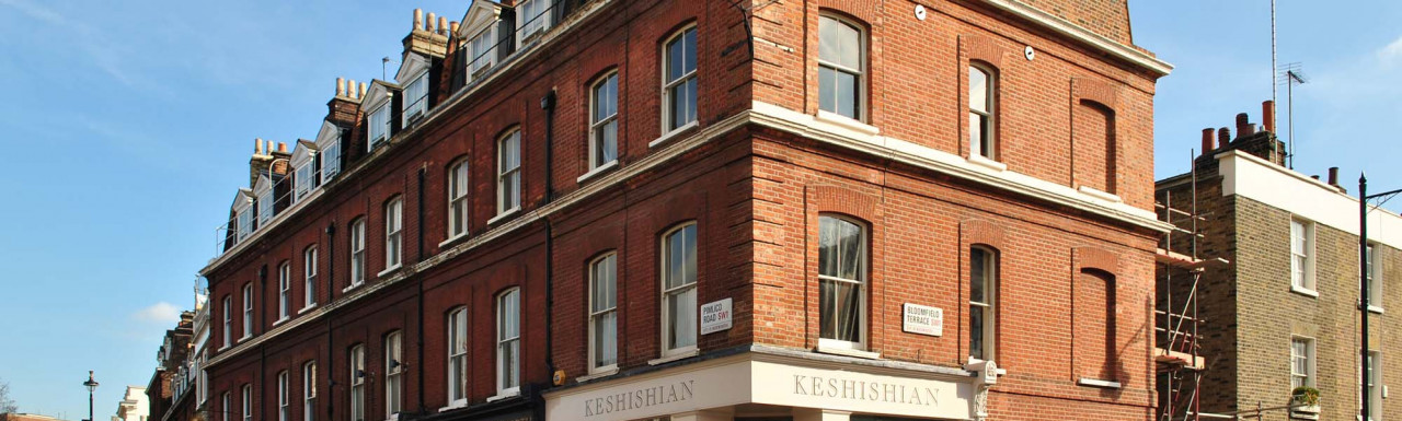 Keshishian antique carpets, tapestry and aubussons at 73 Pimlico Road in Belgravia, London SW1.