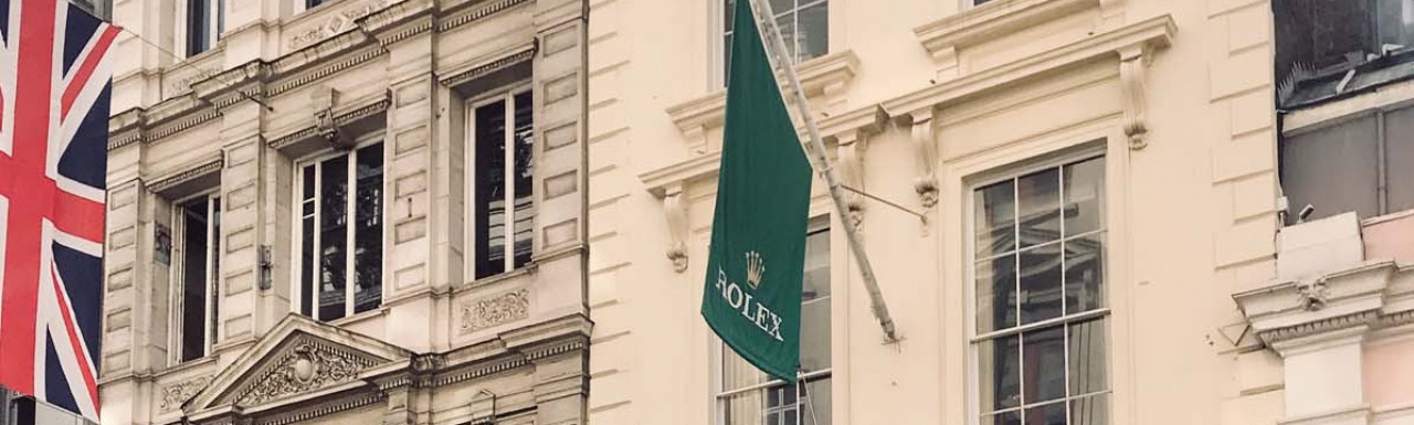 Rolex store at 29 Old Bond Street building.
