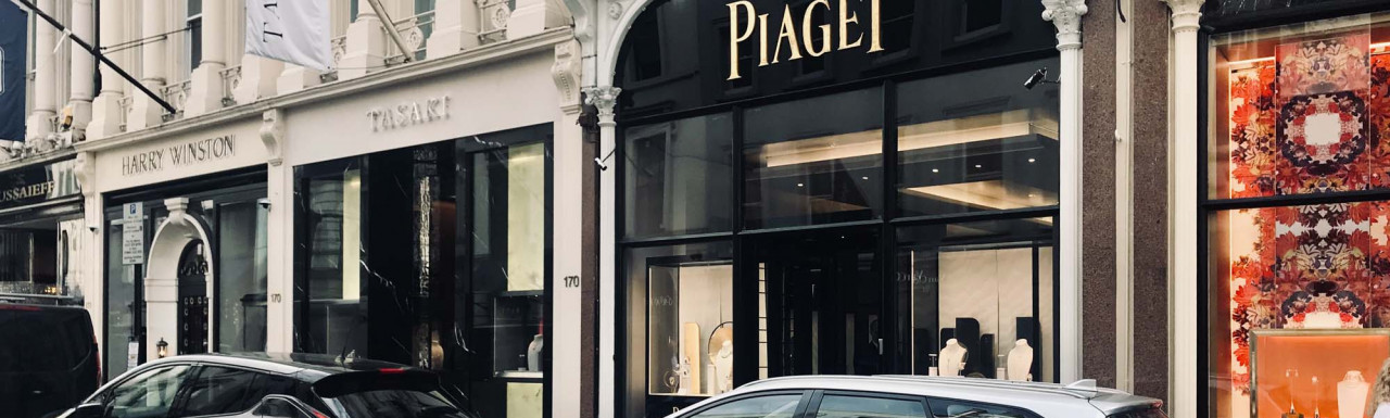 Piaget store at 169 New Bond Street in Mayfair, London W1.