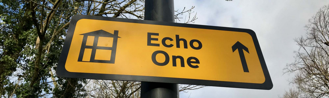 Echo One development sign.