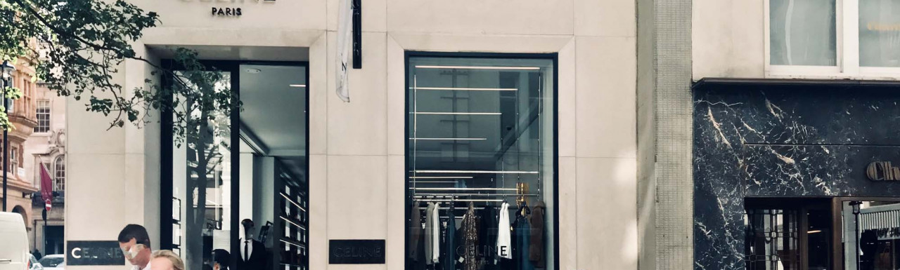Celine store at 164 New Bond Street back in 2020.