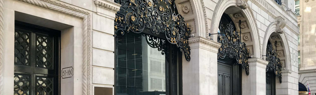 Entrance to The Wolesley at 160 Piccadilly.