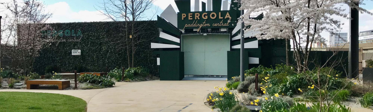Pergola Paddington Central on the site of 5 Kingdom Street in spring 2021.