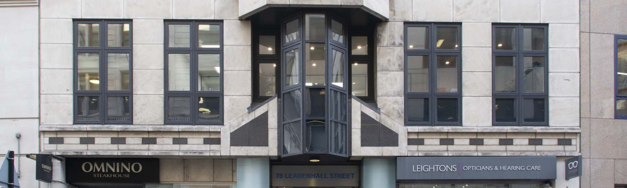 Front elevation of 78-79 Leadenhall Street office building in the City of London EC3.