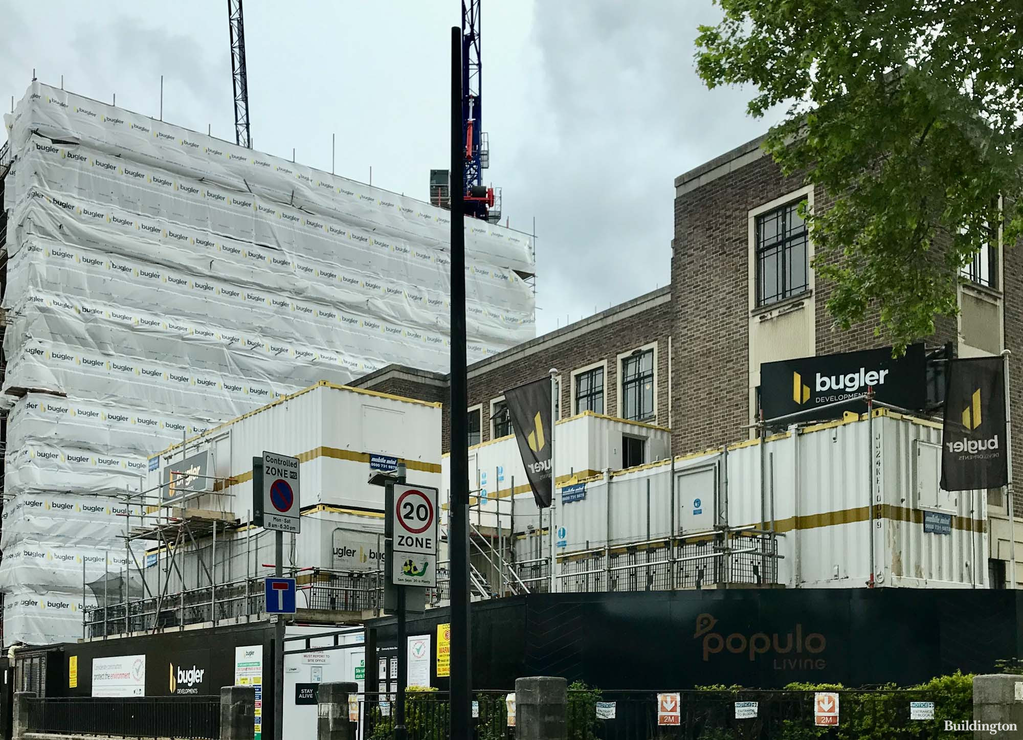 The Didsbury under construction in East Ham.
