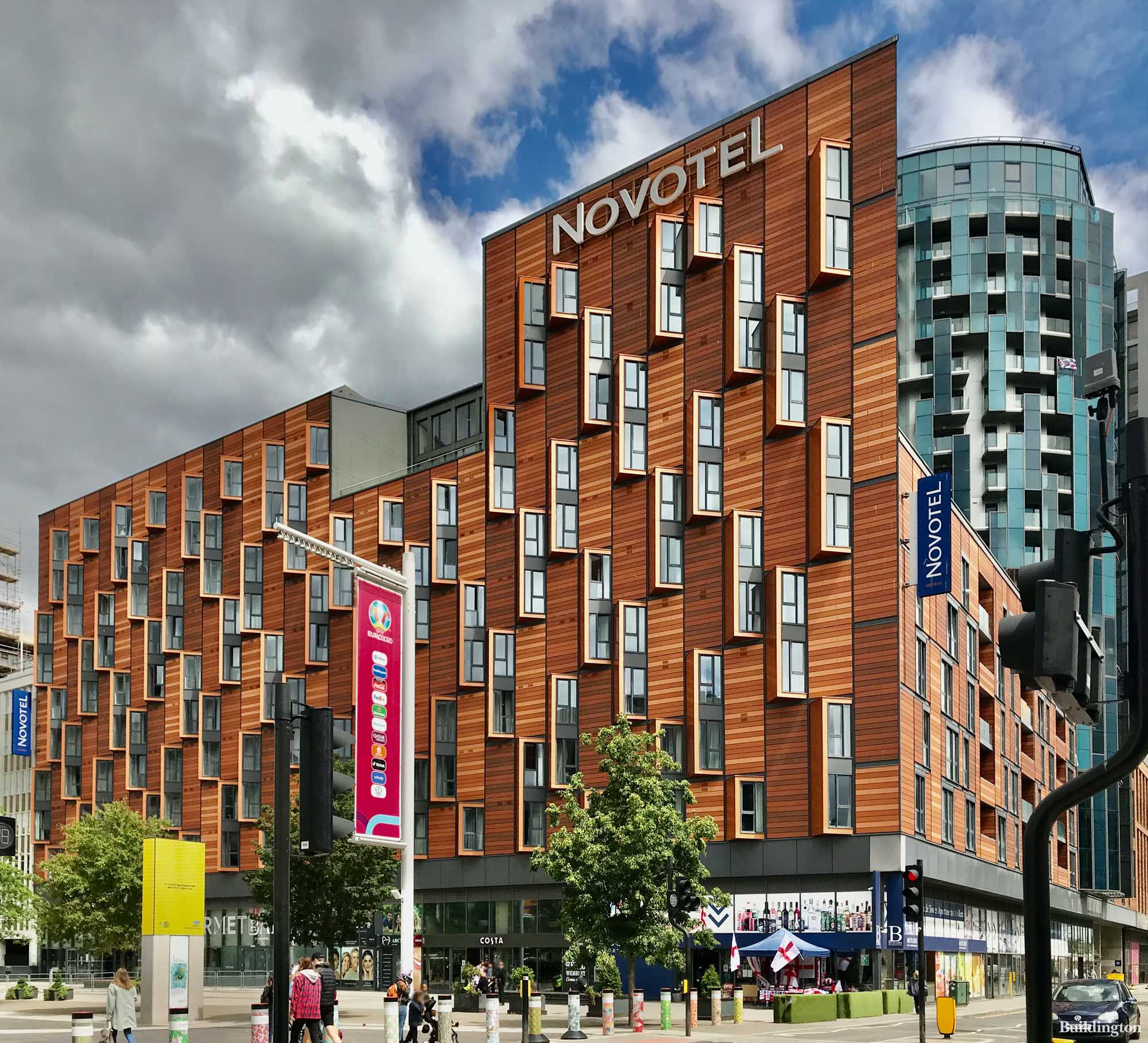 Hotel Novotel London Wembley building on Olympic Way.