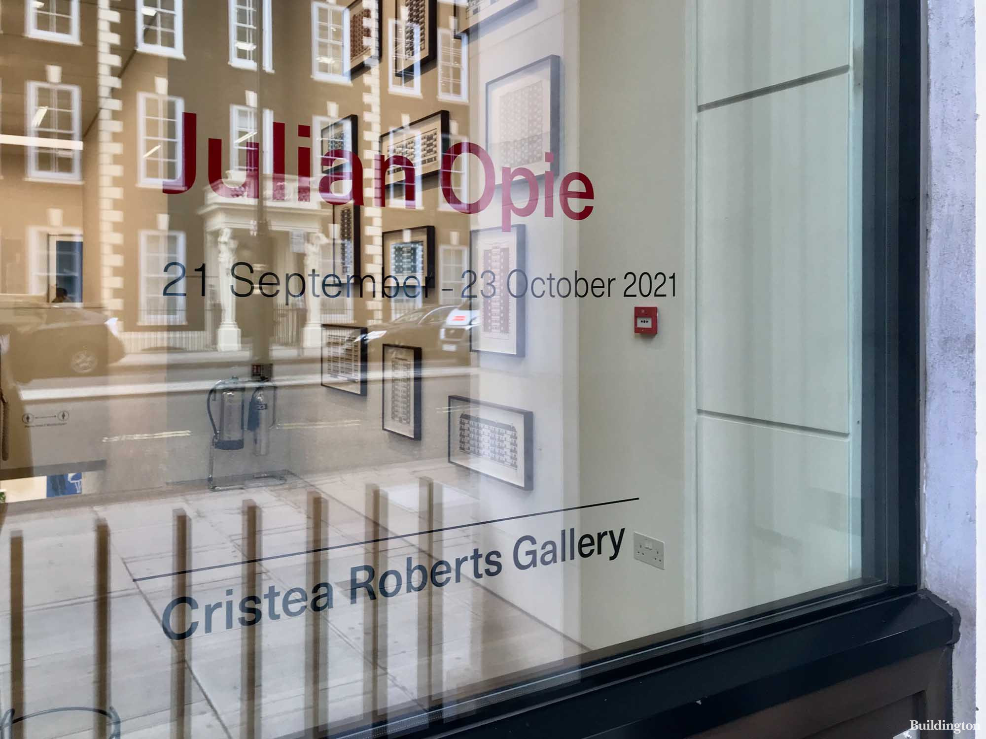 Julian Opie in Cristea Roberts Gallery at 43 Pall Mall, London SW1.