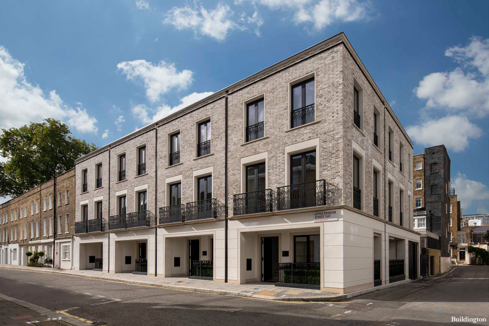 Chester Collection townhouses at 1-3 Little Chester Street in Belgravia, London SW1. 