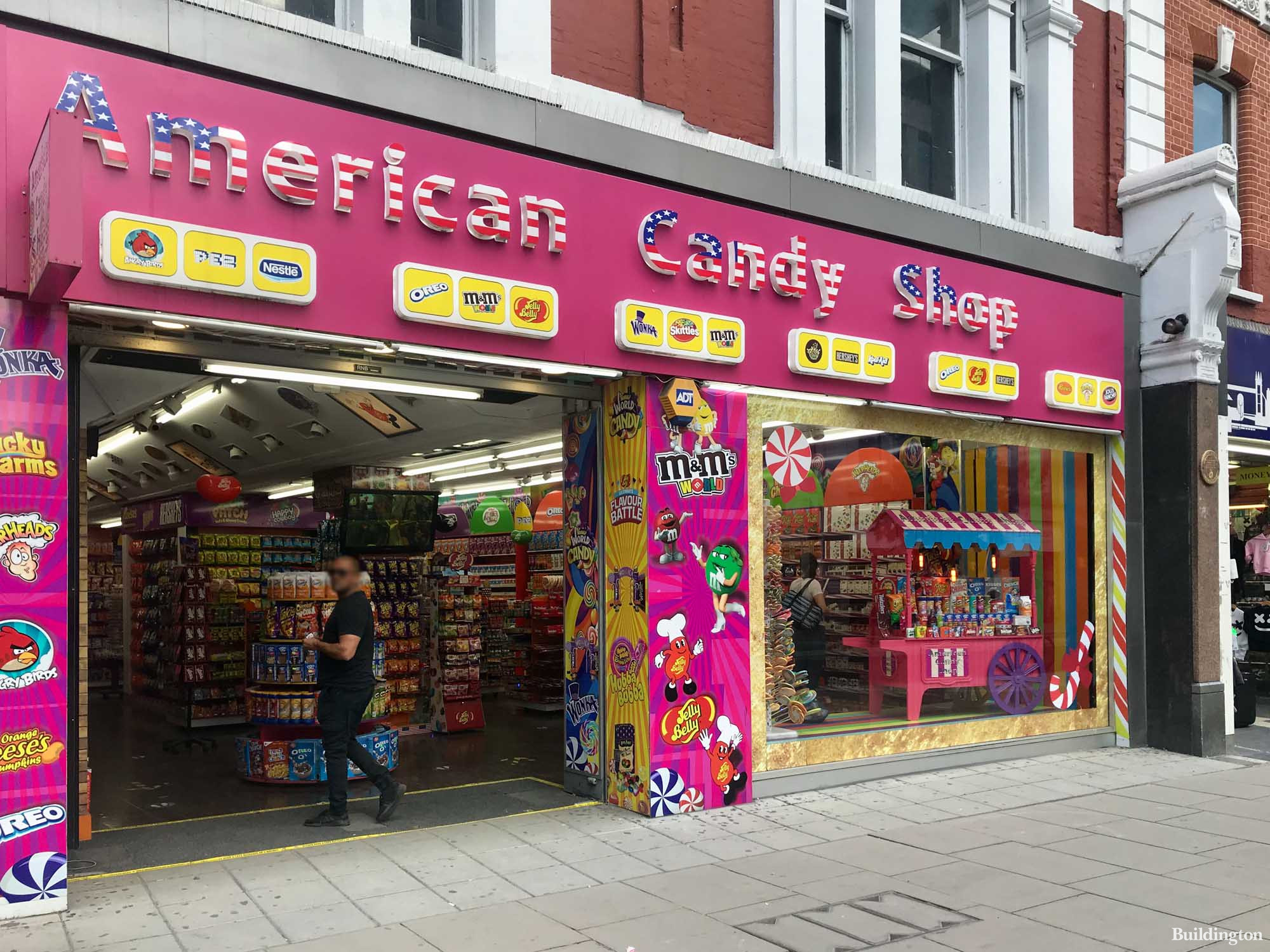 American Candy Shop at 146-148 Oxford Street building in London W1.