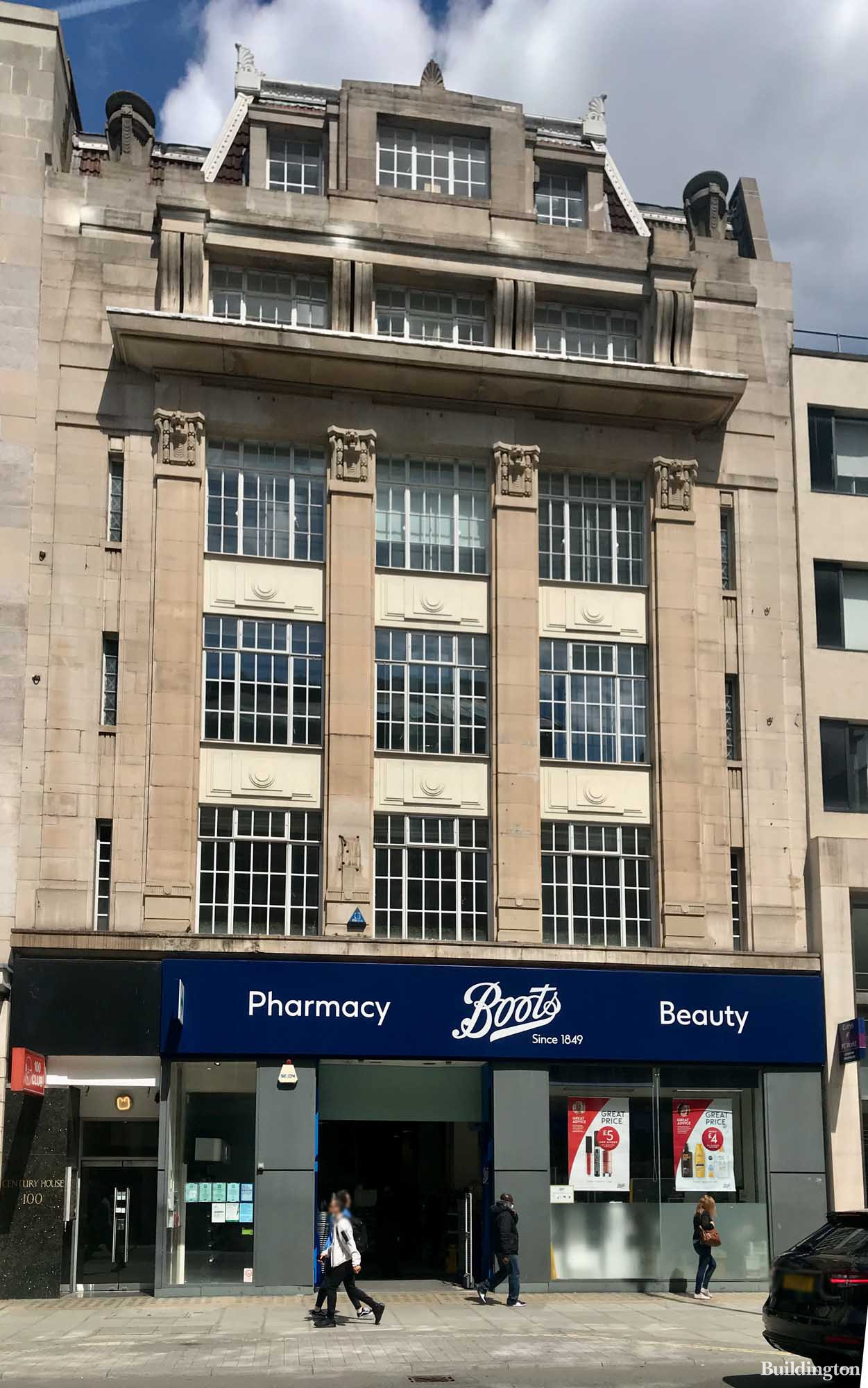Boots at Century House at 100 Oxford Street.