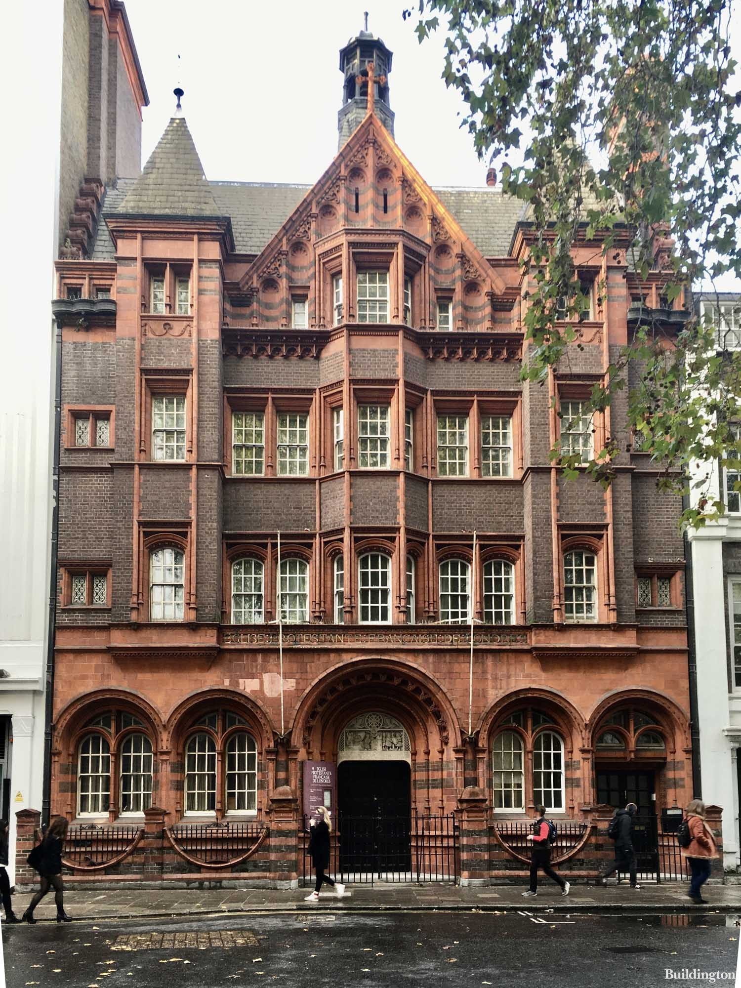 French Protestant Church at 8-9 Soho Square in London W1.